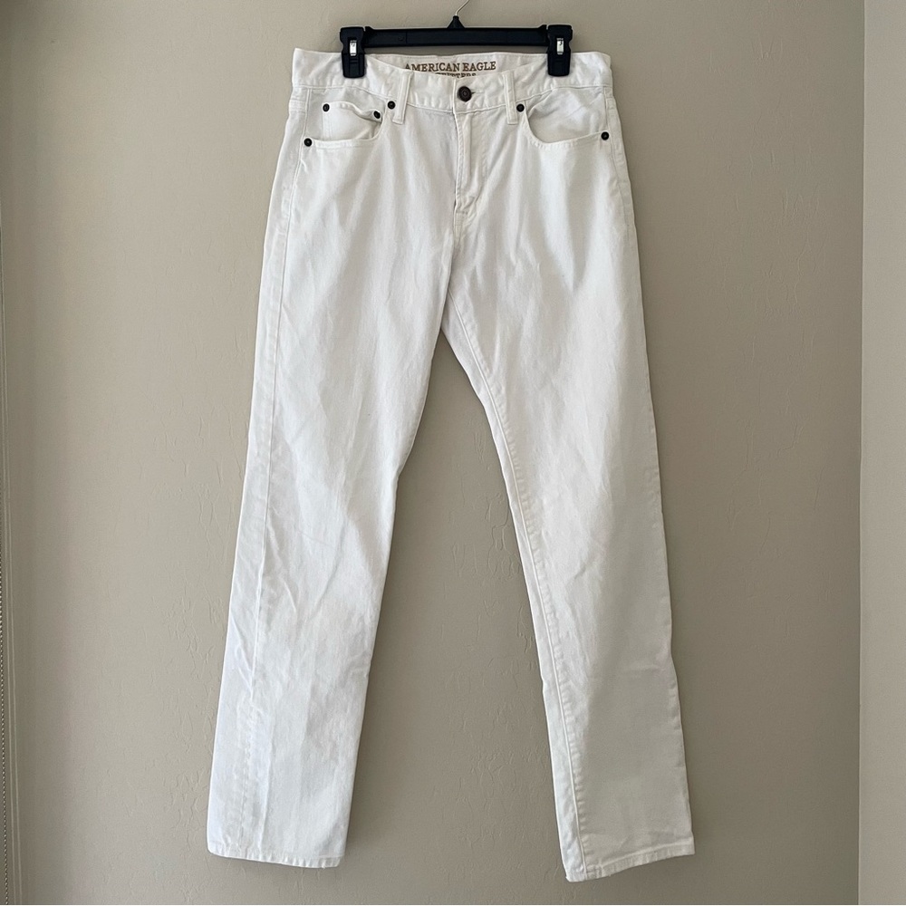 American Eagle AE White Denim Jeans AEO Size 32x34